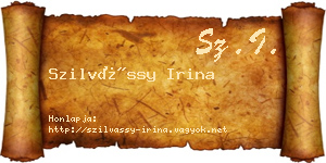 Szilvássy Irina névjegykártya
